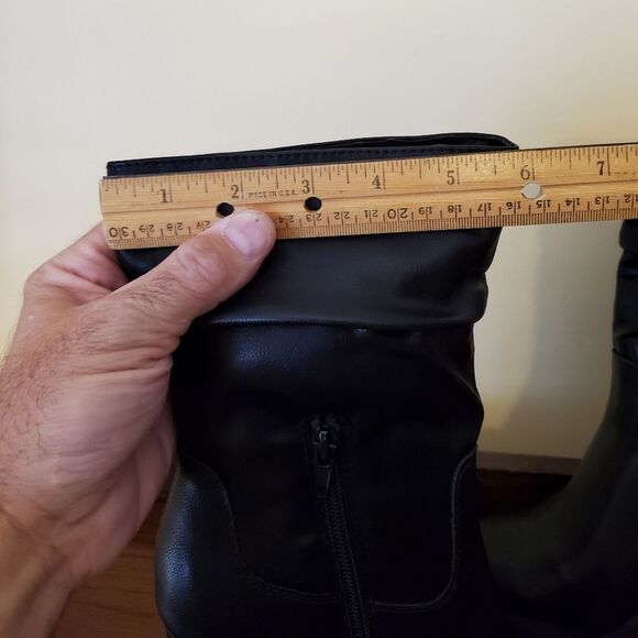 Style & Co Saraa Black Smooth Slouchy Boots in Size 6M - Picture 7 of 11